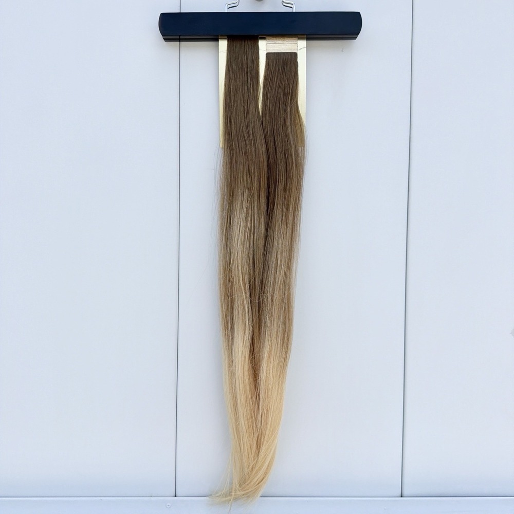 BELLAMI Tape In Hair Extensions 22" ASH BROWN/ASH BLONDE #8/60 BALAYAGE Read Des
